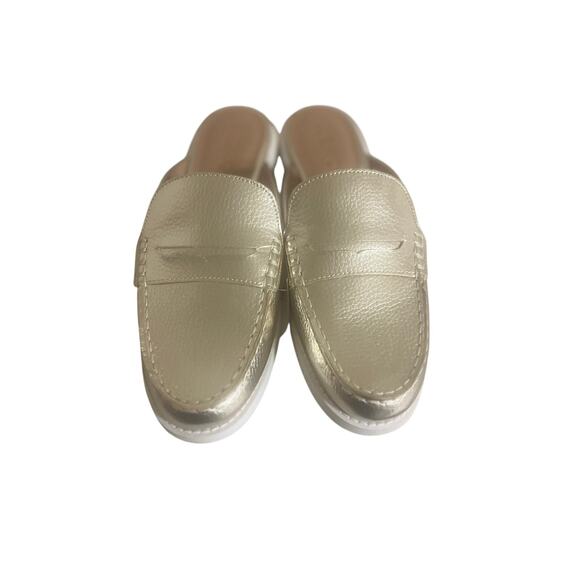 Aerosole Salome Slip-On Mule Slides Gold Metallic Women - Picture 6 of 10